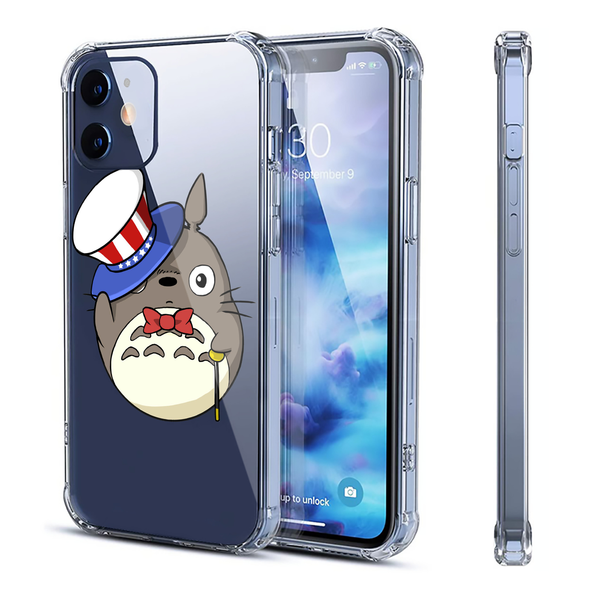 （画像用） となりのトトロ 草壁メイ 草壁サツキ My Neighbor Totoro Satsuki Kusakabe Mei Kusakabe 【iPhone 12シリーズ対応】透明スマホケース（クリアソフトケース）